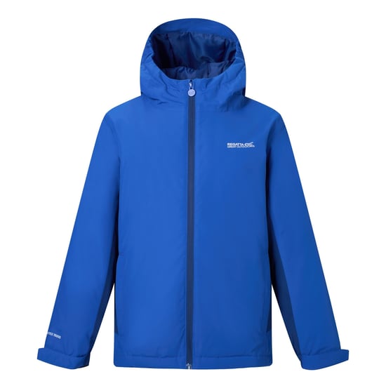 Regatta Chaqueta impermeable acolchada para niños Hurdle (azul Olympian/azul Aviator) - Image 1