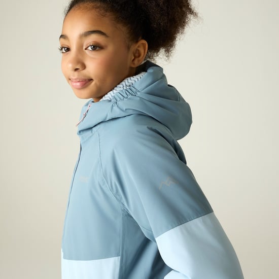 Regatta Chaqueta impermeable forrada Hillain para niños (Azul apagado/Skyway) - Image 4