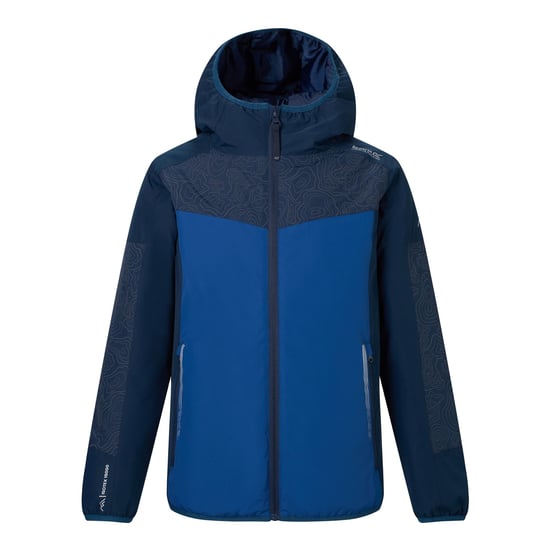 Regatta Chaqueta impermeable acolchada reflectante para niños Illuma (Azul marino/Azul aviador) - Image 2