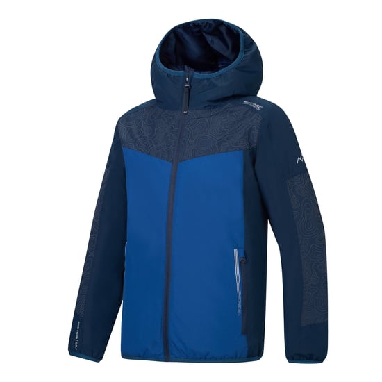 Regatta Chaqueta impermeable acolchada reflectante para niños Illuma (Azul marino/Azul aviador) - Image 4