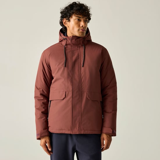 Regatta Chaqueta impermeable acolchada para hombre Sterlings (Cereza oscuro/Negro) - Image 4