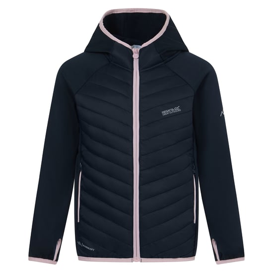 Regatta Chaqueta acolchada híbrida para niños Andreson (Azul marino/Lila empolvado) - Image 1