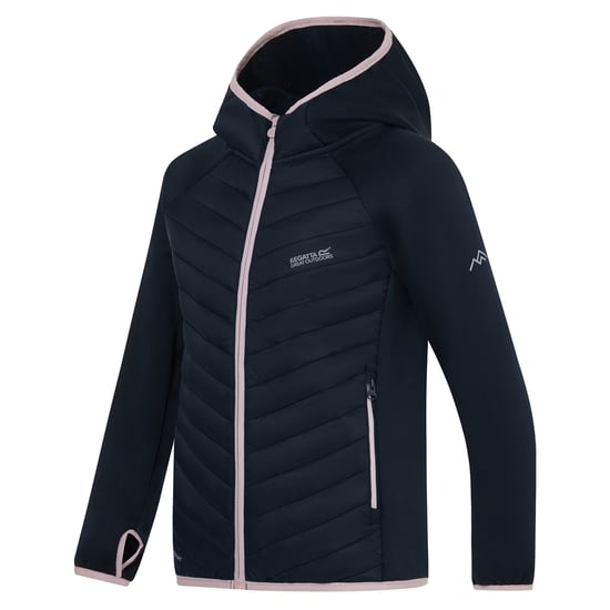 Regatta Chaqueta acolchada híbrida para niños Andreson (Azul marino/Lila empolvado) - Image 3