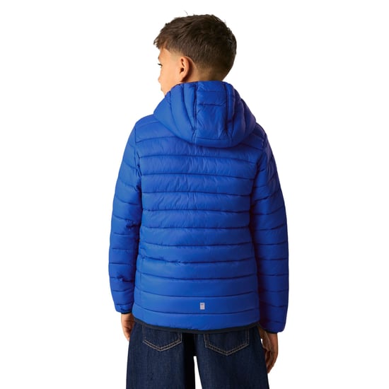 Regatta Chaqueta acolchada con capucha para niños Marizion (azul Olympian/azul Aviator) - Image 3