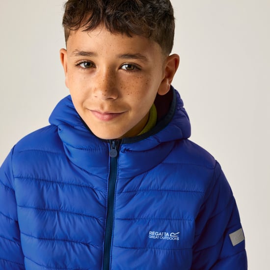 Regatta Chaqueta acolchada con capucha para niños Marizion (azul Olympian/azul Aviator) - Image 4