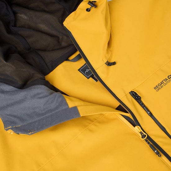 Regatta Chaqueta impermeable para hombre Birchdale II (Mustard Seed/Black) - Image 5