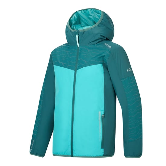 Regatta Chaqueta impermeable aislante reflectante para niños (Mediterranea/Turquoise) - Image 4