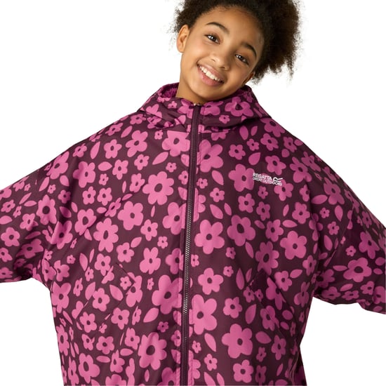 Regatta Bata impermeable floral para niños (Violet Fig) - Image 5