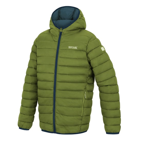 Regatta Chaqueta acolchada con capucha para niños Marizion (Golden Cypress/Aviator Blue) - Image 4