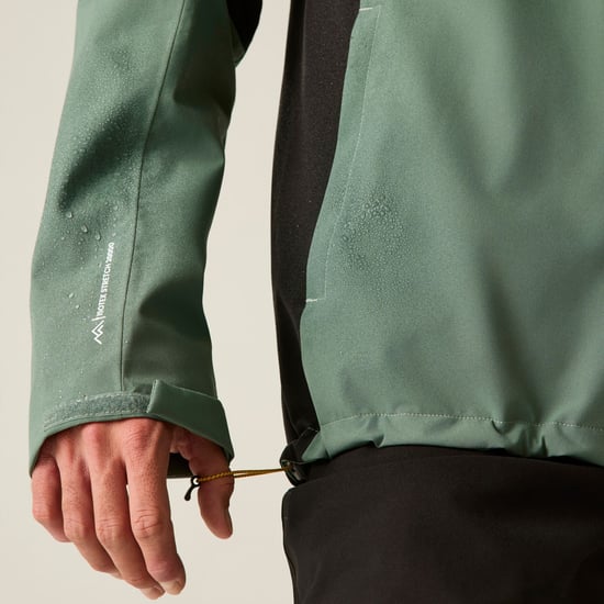 Regatta Birchdale II Chaqueta impermeable de hombre (Verde bosque oscuro/Negro) - Image 4