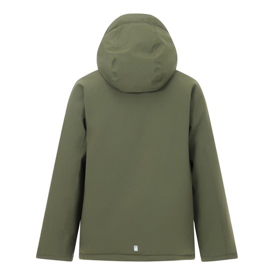 Regatta Chaqueta impermeable forrada Hillain para niños (caqui oscuro/rooibos) - Image 3