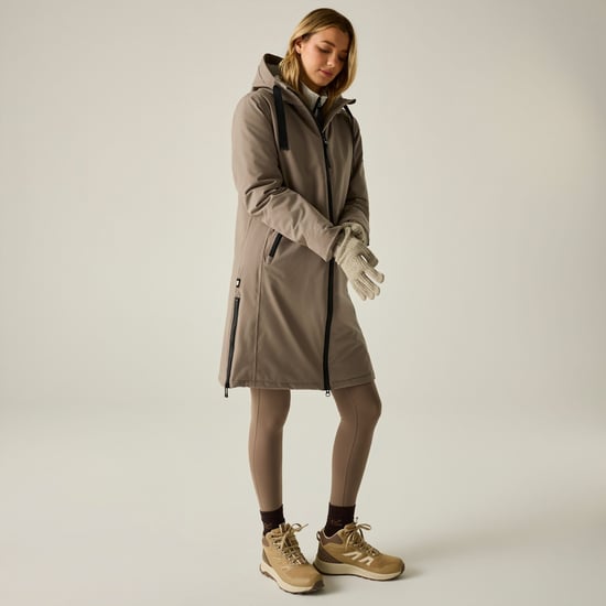 Regatta Chaqueta impermeable acolchada para mujer (Moca/Marfil claro) - Image 1