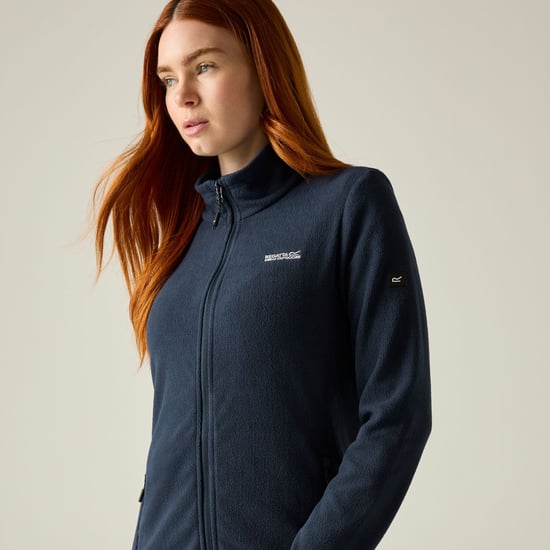Regatta Chaqueta de forro polar para mujer Harrow (azul marino liso) - Image 6