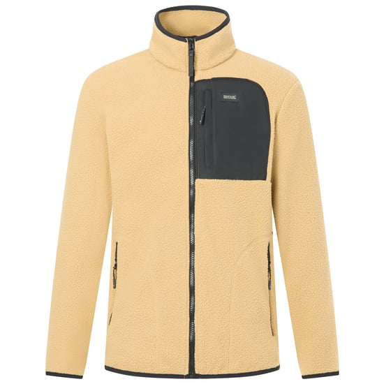 Regatta Chaqueta de forro polar Borg Frankie para hombre (beige desierto/negro) - Image 2