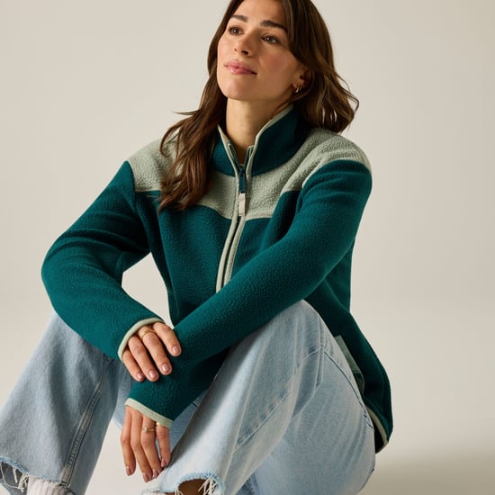 Regatta Chaqueta de forro polar Borg Frankie de mujer con cremallera completa (Deep Pine/Glacier) - Image 1