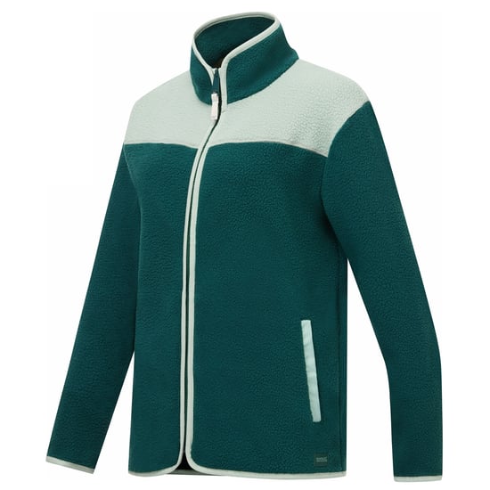 Regatta Chaqueta de forro polar Borg Frankie de mujer con cremallera completa (Deep Pine/Glacier) - Image 4