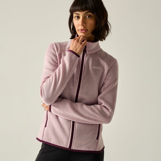 Regatta Chaqueta de forro polar Newhill de mujer con cremallera completa (Pink Haze/Fig) - Image 5