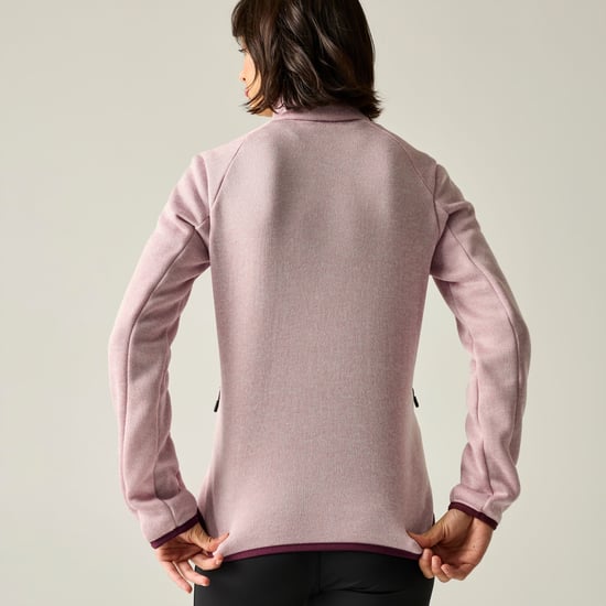 Regatta Chaqueta de forro polar Newhill de mujer con cremallera completa (Pink Haze/Fig) - Image 6