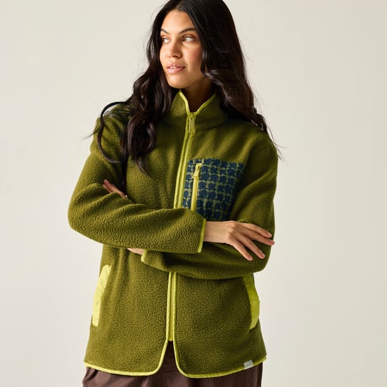 Regatta Chaqueta de forro polar Borg Ecclipse para mujer Orla Kiely (Verde Fur) - Image 1