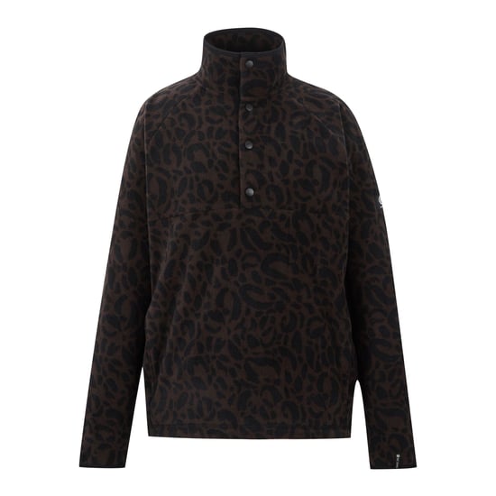 Dare 2B Top de forro polar para mujer con estampado de leopardo (Hot Fudge) - Image 1