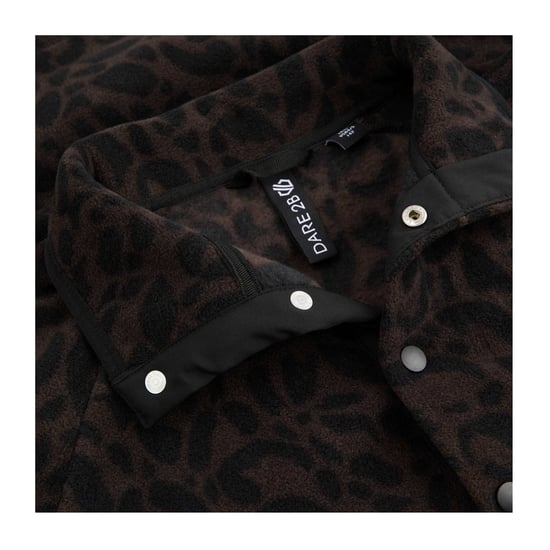 Dare 2B Top de forro polar para mujer con estampado de leopardo (Hot Fudge) - Image 4