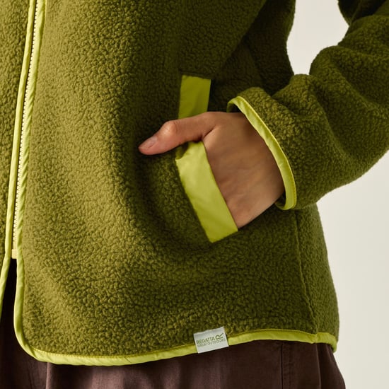 Regatta Chaqueta de forro polar Borg Ecclipse para mujer Orla Kiely (Verde Fur) - Image 6