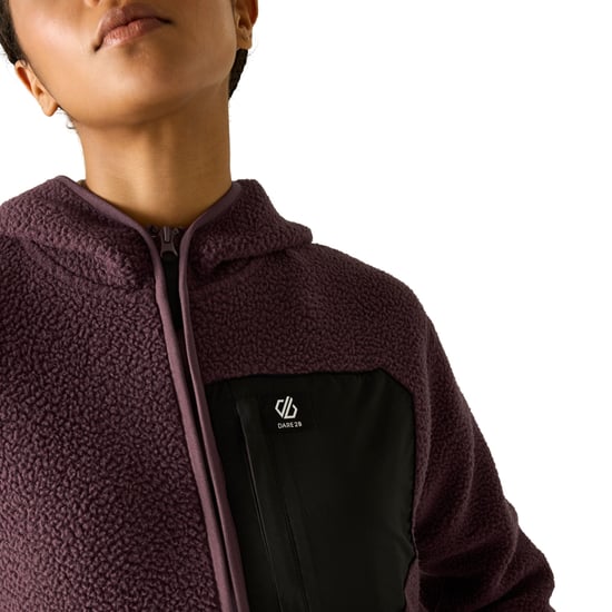 Dare 2B Forro polar con capucha Firn para mujer (Huckleberry) - Image 5