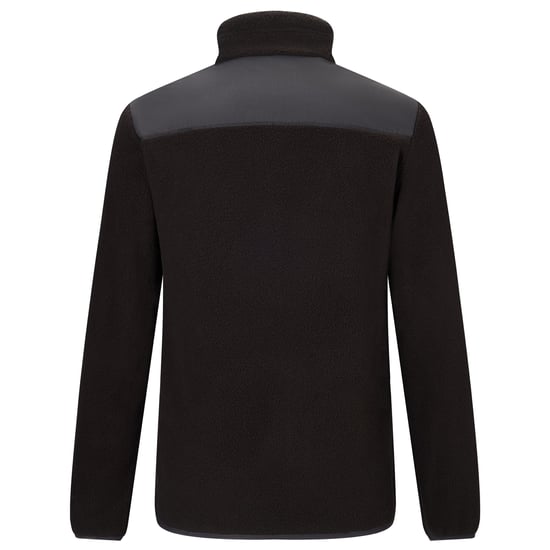 Regatta Chaqueta de forro polar para hombre Morran con cremallera completa y resistente al agua (Negro/Alheña quemada) - Image 3