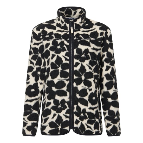 Regatta Chaqueta de forro polar Borg Frankie Floral para mujer con cremallera completa (Monocromo/Sombra) - Image 1