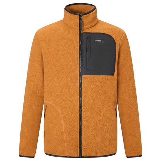 Regatta Chaqueta de forro polar Borg Frankie para hombre (marrón tostado/negro) - Image 2