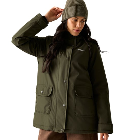 Regatta Chaqueta impermeable acolchada para mujer Orla Kiely (Brown Shadow/Eccentric Purple) - Image 2