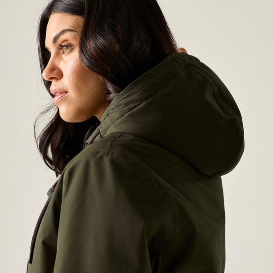Regatta Chaqueta impermeable acolchada para mujer Orla Kiely (Brown Shadow/Eccentric Purple) - Image 5