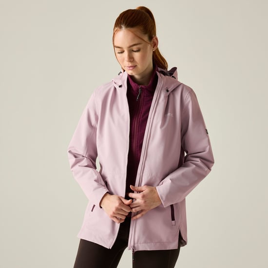 Regatta Chaqueta impermeable Hamara IV para mujer (lila empolvado/higo) - Image 2