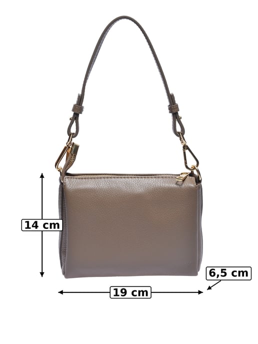 Luisa Vannini Beige Bolso de cuero - Image 5