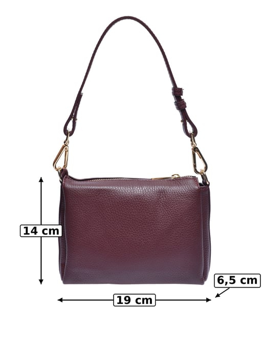 Luisa Vannini Borgoña Bolso de cuero - Image 5