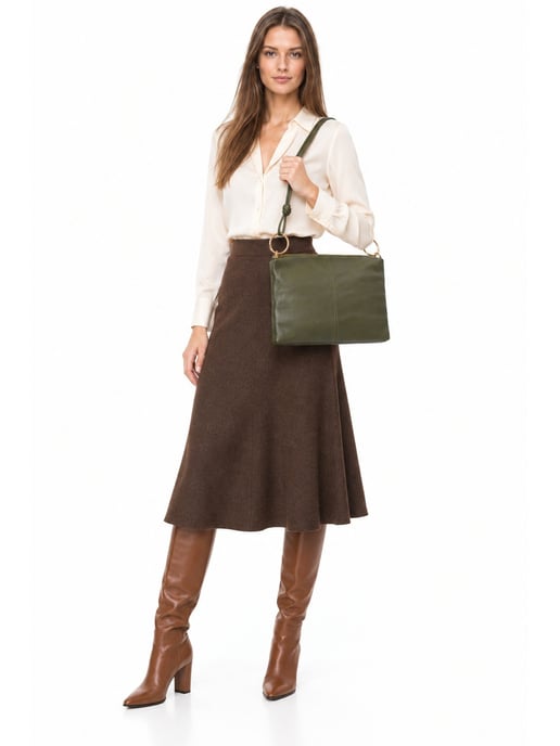 Luisa Vannini Caqui Bolso de cuero - Image 6