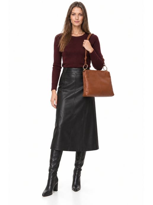 Luisa Vannini Brown Bolso de cuero - Image 6