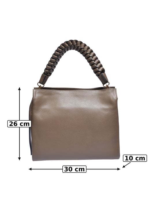 Luisa Vannini Beige Bolso de cuero - Image 5