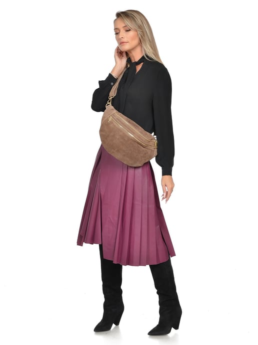 Luisa Vannini Beige Bolso de cuero - Image 5