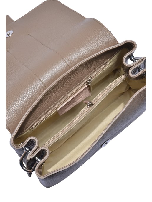 Luisa Vannini Beige Bolso de cuero - Image 4