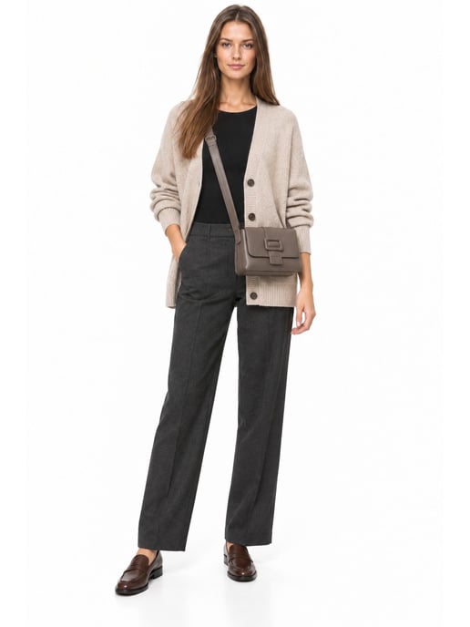 Luisa Vannini Beige Bolso de cuero - Image 6