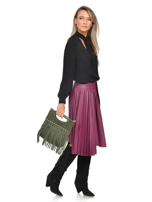 Luisa Vannini Bicolor Bolso de cuero - Image 5