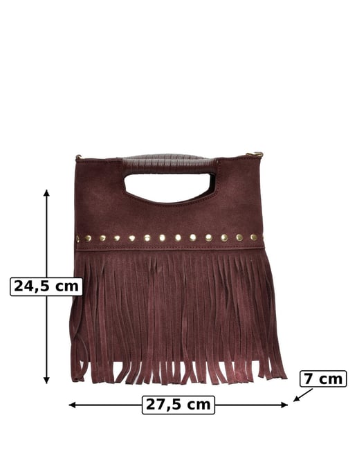 Luisa Vannini Borgoña Bolso de cuero - Image 6