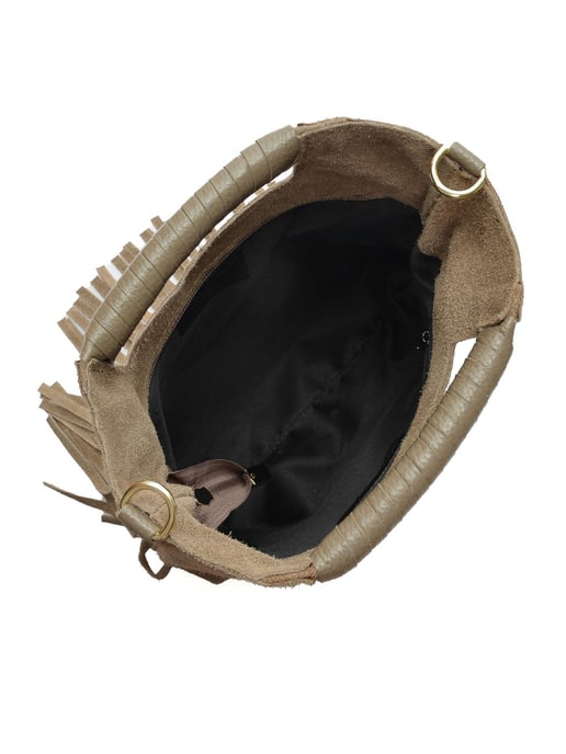 Luisa Vannini Beige Bolso de cuero - Image 4