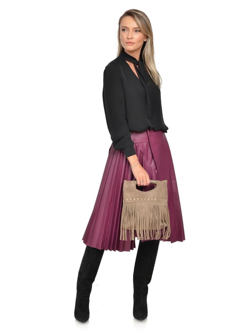 Luisa Vannini Beige Bolso de cuero - Image 5