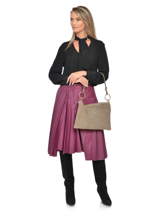 Luisa Vannini Beige Bolso de cuero - Image 5