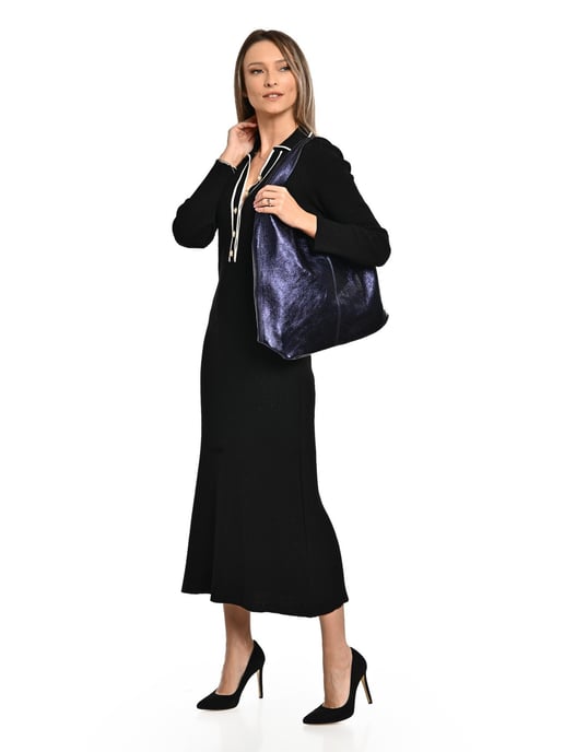 Luisa Vannini Azul Bolso de cuero - Image 5