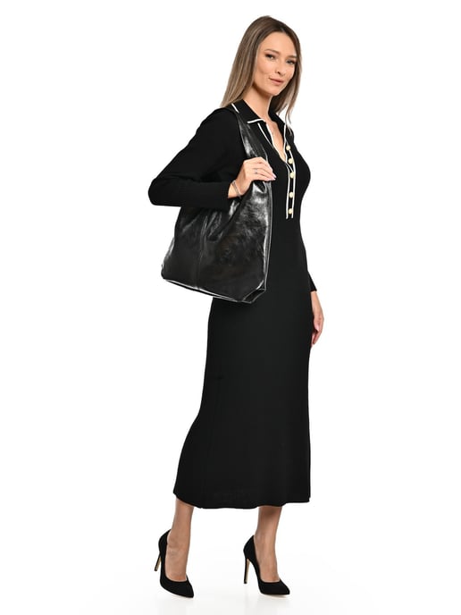 Luisa Vannini Negro Bolso de cuero - Image 5