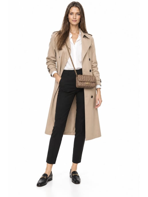 Luisa Vannini Beige Bolso de cuero - Image 6