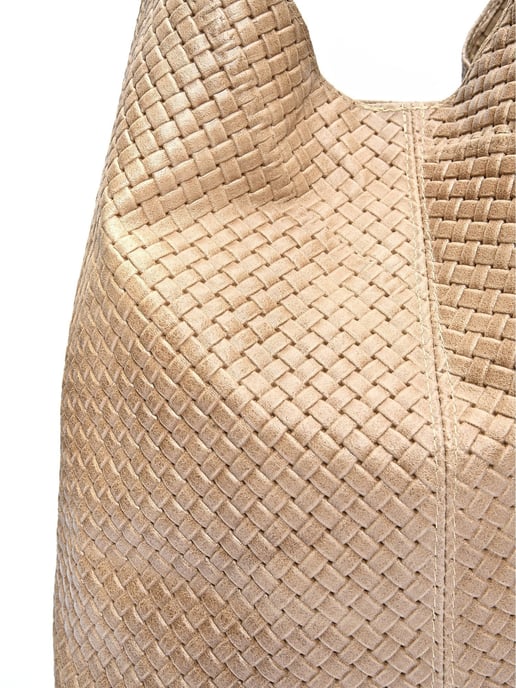 Luisa Vannini Beige Bolso de cuero - Image 3